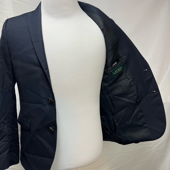Boys Ralph Lauren Navy Blue 2-Button 16R Blazer Suit Jacket Sport Coat - Picture 2 of 5